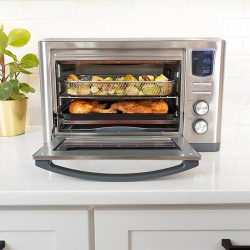 Kenmore Toaster Oven Air Fryer - Fry Chicken, Rotisserie, Bake Bread, Cookie, Pizza Dehydrator Racks Convection Kitchen Appliances 26 Quart Horno Freidora De Aire Stainless Steel - Image 3