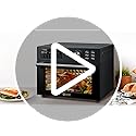 Kitchen in the box 32QT Extra Large Air Fryer Toaster Oven Combo, 21-in-1 Countertop Convection Toaster Oven with Rotisserie and Dehydrate, 6 Accessories, 1800W Dual Cook Preset (Black) - Image 8