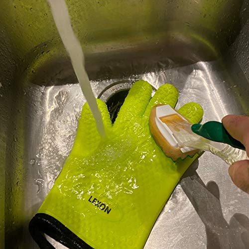 LEXON Silicone Cooking Gloves Heat Resistant Oven Mitts - Image 5