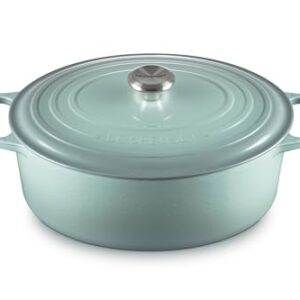 Le Creuset Enameled Cast Iron Signature Oval Dutch Oven, 8 qt., Sea Salt