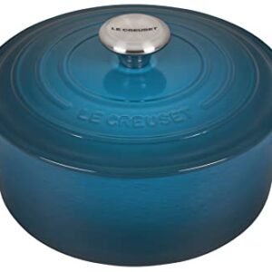 Le Creuset Enameled Cast Iron Signature Round Dutch Oven, 4.5 qt., Deep Teal