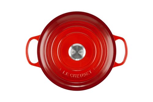 Le Creuset Enameled Cast Iron Signature Round Dutch Oven, 5.5 qt., Cerise - Image 4