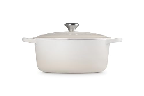 Le Creuset Enameled Cast Iron Signature Round Dutch Oven, 7.25 qt., Meringue - Image 6