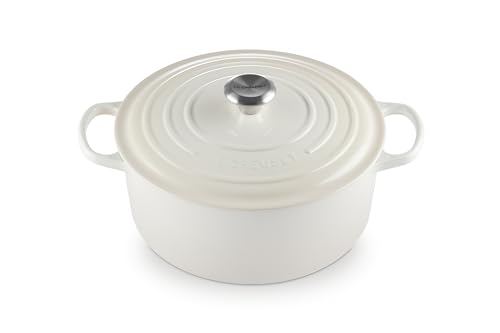 Le Creuset Enameled Cast Iron Signature Round Dutch Oven, 7.25 qt., Meringue - Image 2