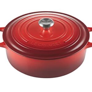 Le Creuset Enameled Cast Iron Signature Round Wide Dutch Oven, 6.75 qt., Cerise