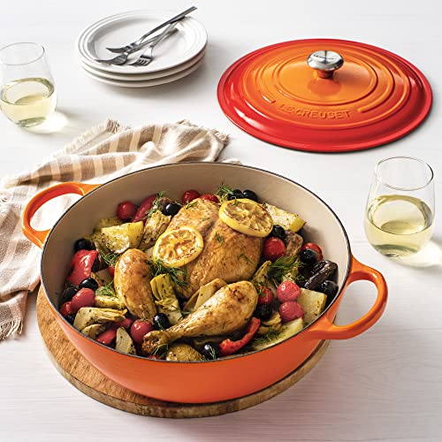 Le Creuset Signature Cast Iron Chef's Oven, 7.5qt, Flame - Image 3