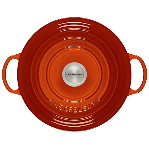 Le Creuset Signature Cast Iron Chef's Oven, 7.5qt, Flame - Image 6