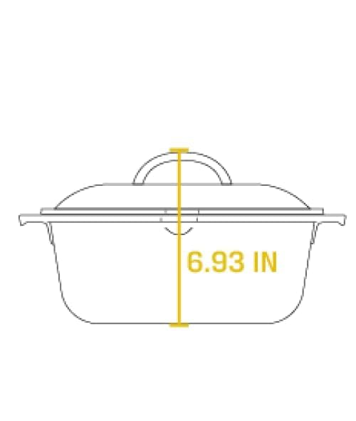 Lodge 7-Quart Cast Iron Dutch Oven – Made in USA, Pre-Seasoned, PFAS-Free & Non-Toxic, Heat-Treated, Induction Compatible, Self-Basting Lid, Durable Multi-Use Cooking Pot for Oven to Table - Image 4