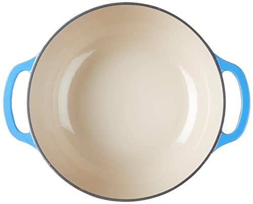 Lodge 7.5 Quart Enameled Cast Iron Dutch Oven with Lid – Dual Handles – Oven Safe up to 500° F or on Stovetop - Use to Marinate, Cook, Bake, Refrigerate and Serve – Caribbean Blue - Image 5
