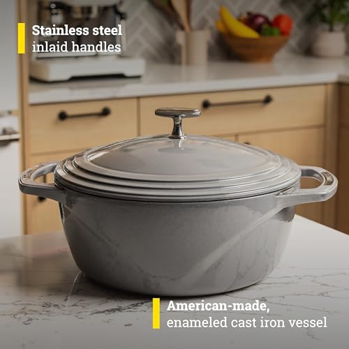 Lodge USA Enamel Dutch Oven 7.5 qt., Moonstruck - Image 4