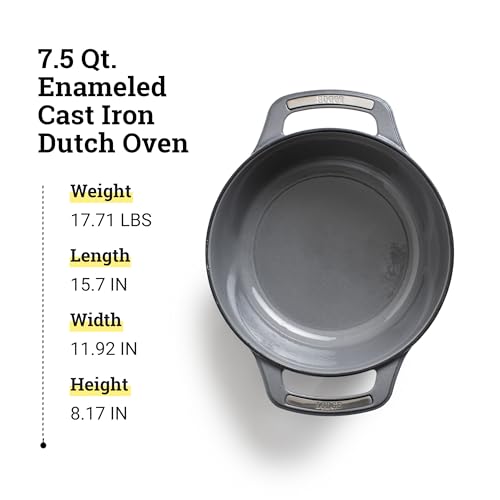 Lodge USA Enamel Dutch Oven 7.5 qt., Moonstruck - Image 7