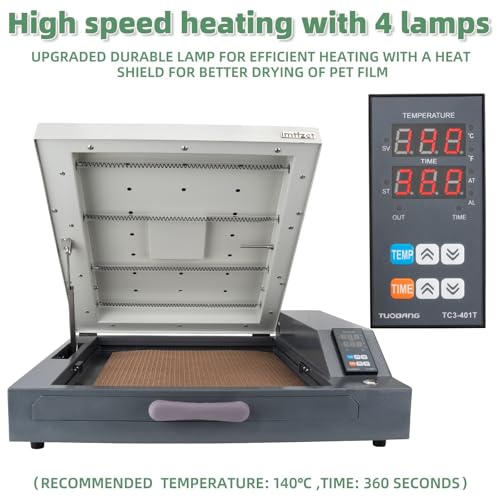 New Upgrade A3+A4 DTF Oven Dryer with Temperature Control for Heat Transfer Printing DTF Power, DTF Oven Curing Transfer Film 14.6in x 19in - Image 4