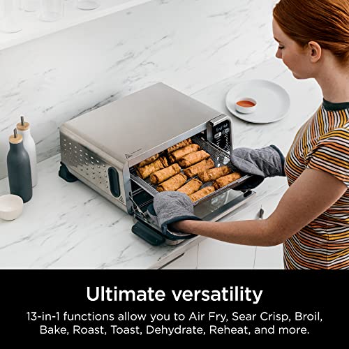 Ninja, Toaster Oven, Air Fryer, Thermometer, Toaster Oven Air Fryer Combo, Stainless Steel, Quick meals, Fries, Frozen Food, Air Fry, Dehydrate, Reheat, 13-in-1, Less Oil, Flip Away Oven, Foodi, SP351 - Image 3