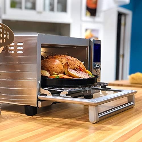 Nuwave Bravo Air Fryer Toaster Smart Oven, 12-in-1 Countertop Convection, 30-QT XL Capacity, 50°-500°F Temperature Controls, Top and Bottom Heater Adjustments 0%-100%, Brushed Stainless Steel Look - Image 3