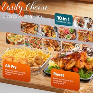 Nuwave Bravo Pro Convection Air Fryer Toaster Oven Combo, 2025 New and Improved, 10-in-1, 50°-450°F Temp Controls, Quick & Even Crisp Technology, 21Qt Capacity, Vanilla Cream, PFAS Free