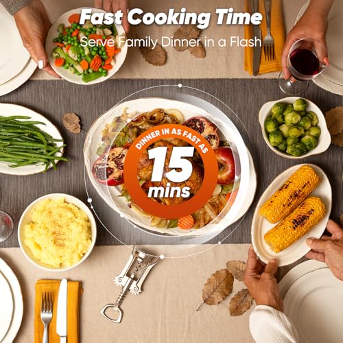 Nuwave Bravo Pro Convection Air Fryer Toaster Oven Combo, 2025 New and Improved, 10-in-1, 50°-450°F Temp Controls, Quick & Even Crisp Technology, 21Qt Capacity, Vanilla Cream, PFAS Free - Image 7