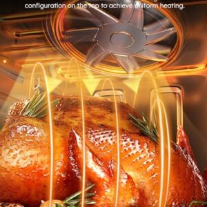 Nuwave Brio Air Fryer Oven, 15.5Qt X-Large Family Size, SS Rotisserie Basket &-Skewer Kit, Powerful 1800W, 50F-425F Temp Controls, Integrated Smart Thermometer