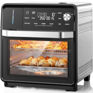 Nuwave Combi Steam Oven, Non-Toxic Stainless Steel Multi-Cooker with Air Fry, Steam, Sous Vide, Toast & More, 50-450°F Precision, 120 Presets, Moisture Control, Programmable, Easy to Clean