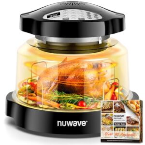 Nuwave Oven Pro Plus Air Fryer, Infra-Red Countertop, 2025 Advanced Convection, No Defrosting or Preheating, Cook Fresh or Frozen, Durable Power Dome, 100 Presets & 50 Memory, PFAS Free, Black