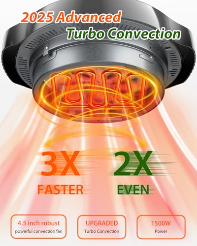 Nuwave Oven Pro Plus Air Fryer, Infra-Red Countertop, 2025 Advanced Convection, No Defrosting or Preheating, Cook Fresh or Frozen, Durable Power Dome, 100 Presets & 50 Memory, PFAS Free, Black - Image 7