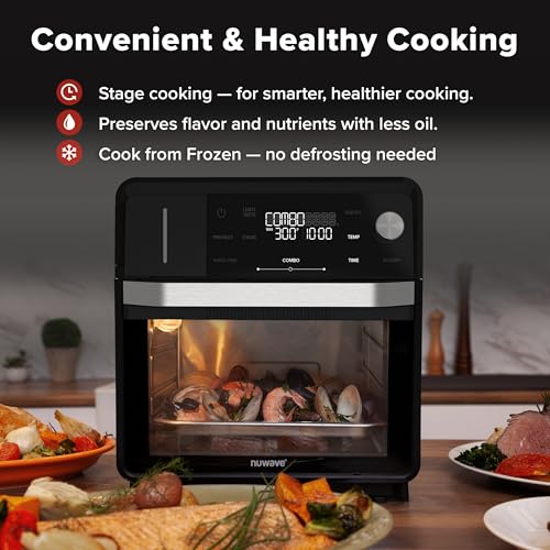 Nuwave PFAS-Free Steam Oven & Air Fryer, All-in-One Convection Cooker with Precision Steam Control, Toast, Air Fry, Sous Vide, Steam & More, Juicier Meats, 120 Presets, 50–450°F, Stainless Steel - Image 6