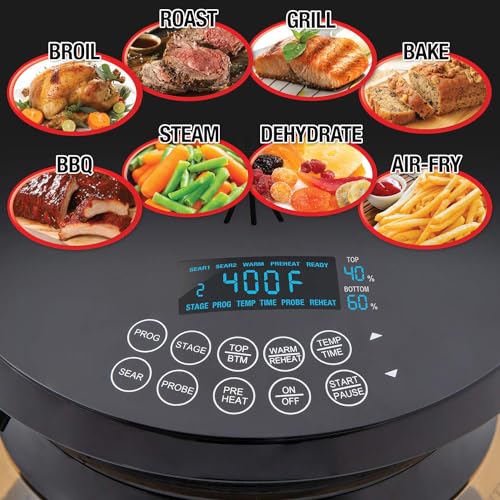 Nuwave Primo Grill Oven PFAS Free Countertop Oven with Convection Top & Grill Bottom, Smart Thermometer, Perfect for Cooking Frozen or Fresh with Surround Heat for Flawless Results - Image 4