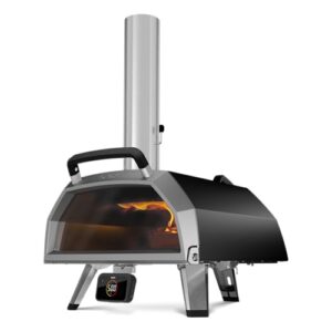 Ooni Karu 2 Pro Multi-Fuel Pizza Oven – Wood and Gas Outdoor Pizza Oven with Pizza Stone & Integrated Thermometer, Pizza Oven Outdoor, Dual Fuel 16 Inch Pizza Maker, Outdoor Cooking Grill