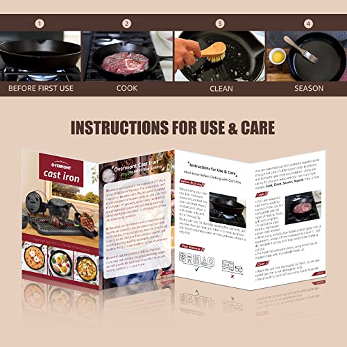 Overmont 2 in 1 Pre Seasoned Dutch Oven with Skillet Lid for Induction, Electric, Grill, Stovetop, BBQ, Camping (5 Quart) - Image 6