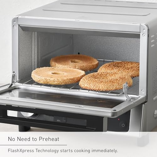Panasonic FlashXpress Toaster Oven Countertop, 4-Slice Compact Size w/Double Infrared Heating, PFAS-free, 6 Auto Cook Options & Precise Temperature Control, 1300W - NB-G200P (Stainless Steel) - Image 8