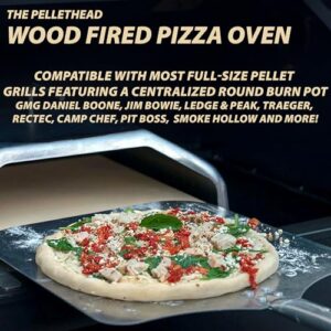 Wood Fired Pizza Oven Attachment for Most Full Sized Pellet Grills – Compatible with GMG, Traeger, Pit Boss, Camp Chef, Rec-Tec, Smoke Hollow and More