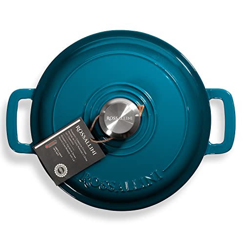 Signature Enameled Cast Iron Dutch Oven, Non-Stick Serving Pot with Tight Fitting Lid for Perfect Roasting, Baking, Sauteing, and Bread Making | 5.5Q (5.2L) - Ocean Blue - Image 5