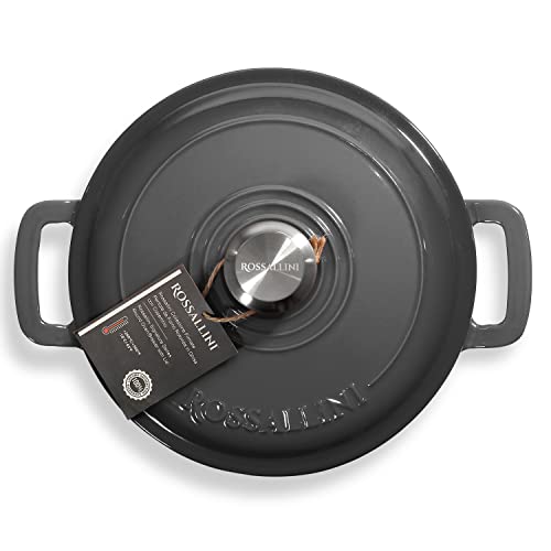 Signature Enameled Cast Iron Dutch Oven, Non-Stick Serving Pot with Tight Fitting Lid for Perfect Roasting, Baking, Sauteing, and Bread Making | 5.5Q (5.2L) - Oyster Grey - Image 5