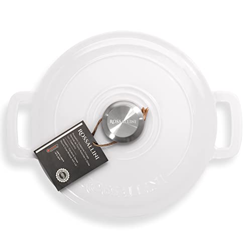 Signature Enameled Cast Iron Dutch Oven, Non-Stick Serving Pot with Tight Fitting Lid for Perfect Roasting, Baking, Sauteing, and Bread Making | 5.5Q (5.2L) - White - Image 5