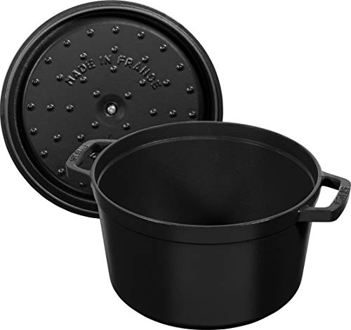 Staub Cast Iron Dutch Oven 5-qt Tall Cocotte, Made in France, Serves 5-6, Matte Black - Image 4