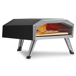 VEVOR Outdoor Propane Gas Pizza Oven, 13 inch Propane Pizza oven, 3 Layers Thick Portable Pizza Maker for Outside Backyard Camping Picnic, Carry Bag, Foldable Leg