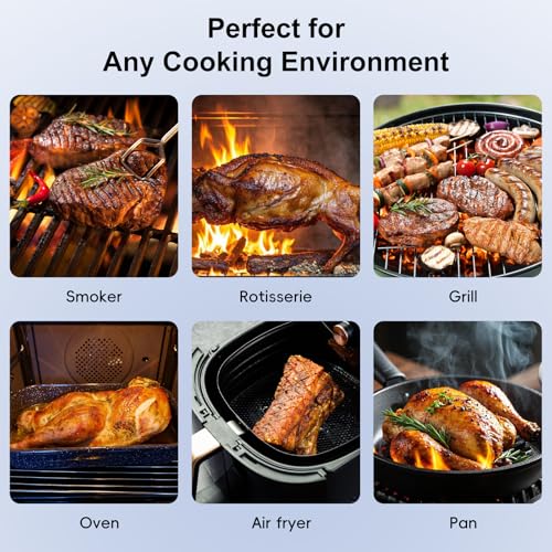 Wireless Bluetooth Meat Thermometer with 2 Probes & App Control, Birthday Gifts for Men Dad Husband, Smart Digital Thermometer for Cooking, Oven, Smoker, BBQ, Grill - Image 7