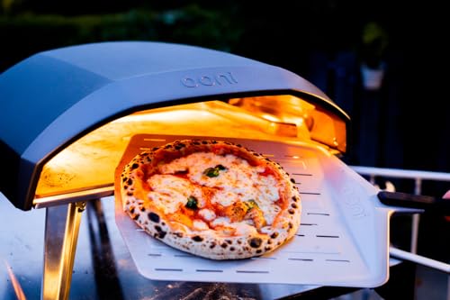 ooni 12” Perforated Pizza Peel – Aluminum Metal Pizza Peel 12 Inch, Pizza Spatula Paddle, Lightweight Pizza Turning Peel with Long Handle, Pizza Oven Accessories, Pizza Tools, Rectangle Pizza Turner - Image 5