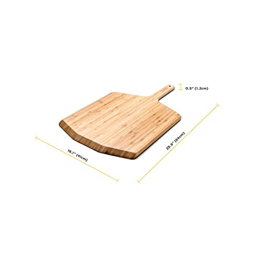 ooni 16” Bamboo Pizza Peel – Wooden Pizza Peel 16 Inch, Pizza Spatula Paddle, Pizza Cutting Board, Wood Pizza Turning Peel, Pizza Oven Accessories, Pizza Tools, Pizza Peel Wood, Pizza Board - Image 4