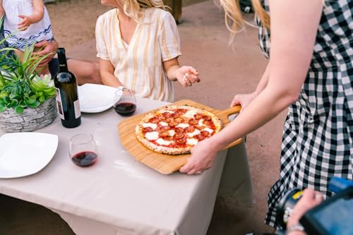 ooni 16” Bamboo Pizza Peel – Wooden Pizza Peel 16 Inch, Pizza Spatula Paddle, Pizza Cutting Board, Wood Pizza Turning Peel, Pizza Oven Accessories, Pizza Tools, Pizza Peel Wood, Pizza Board - Image 6